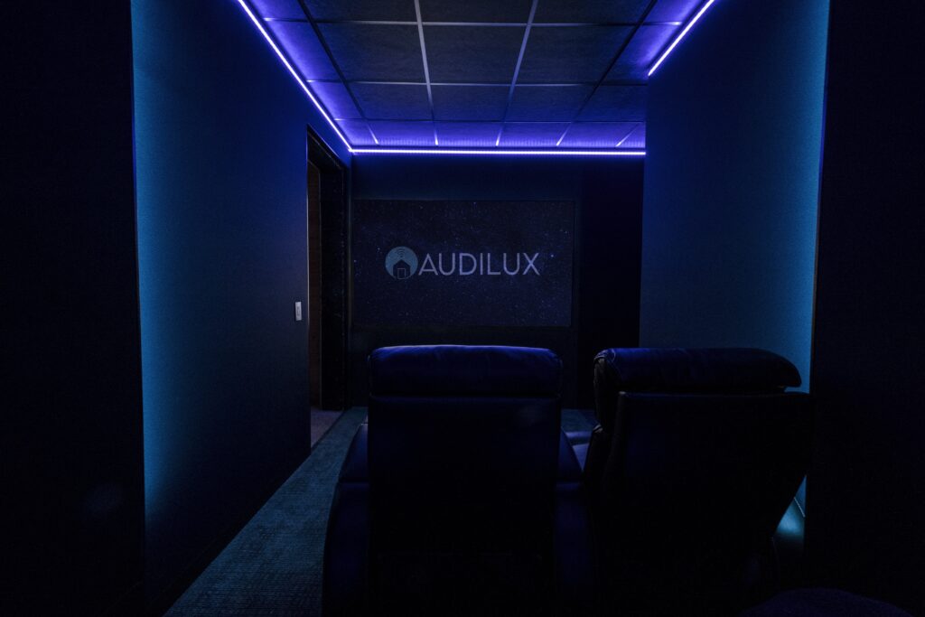 Another View Of The Shelter Home Theater That Was Designed And Built By Audilux In Nashville, Tn.
