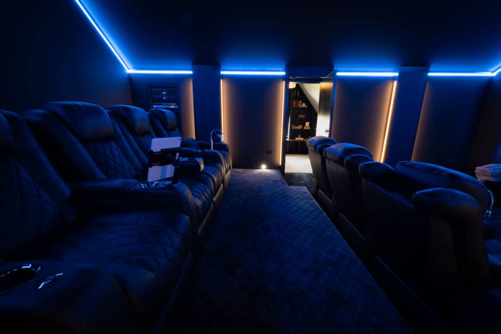 Custom Hidden Door In Home Theater